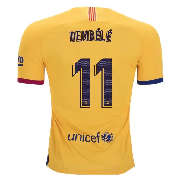 Camiseta Barcelona NO.11 O.Dembele 2ª 2019/20 Amarillo